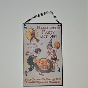 Ohio Wholesale, Inc. Retro Illustration Halloween Tin Party Sign OS Festive